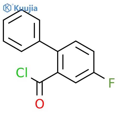 [1,1'-Biphenyl]-2-carbonyl chloride, 4-fluoro- structure
