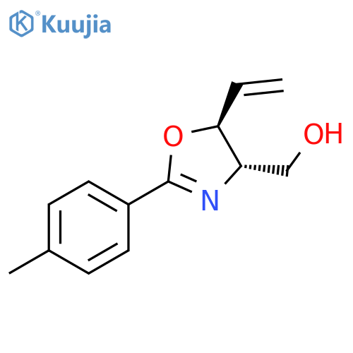4-Oxazolemethanol, 5-ethenyl-4,5-dihydro-2-(4-methylphenyl)-, (4S,5S)- structure