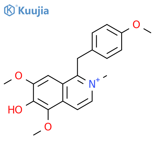 Isoquinolinium, 6-hydroxy-5,7-dimethoxy-1-[(4-methoxyphenyl)methyl]-2-methyl- structure