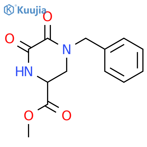 2-Piperazinecarboxylic acid, 5,6-dioxo-4-(phenylmethyl)-, methyl ester structure