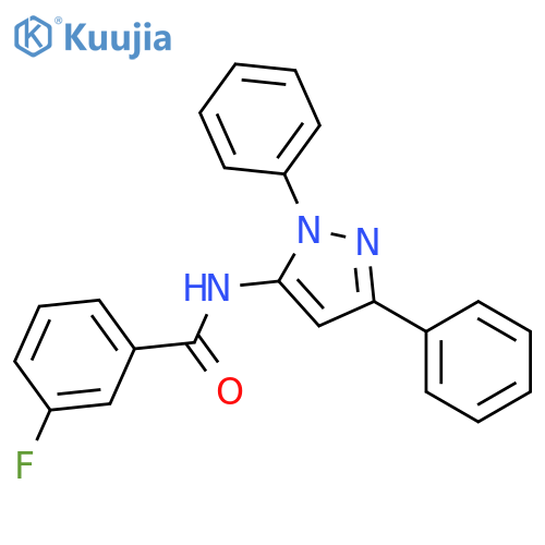 BENZAMIDE, N-(1,3-DIPHENYL-1H-PYRAZOL-5-YL)-3-FLUORO- structure