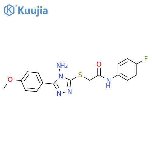 2-{4-amino-5-(4-methoxyphenyl)-4H-1,2,4-triazol-3-ylsulfanyl}-N-(4-fluorophenyl)acetamide structure