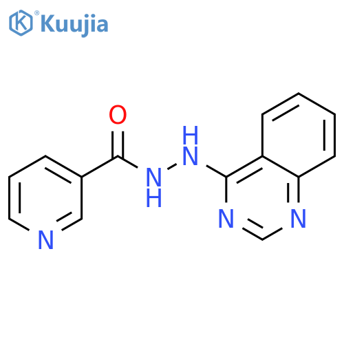 3-Pyridinecarboxylic acid, 2-(4-quinazolinyl)hydrazide structure