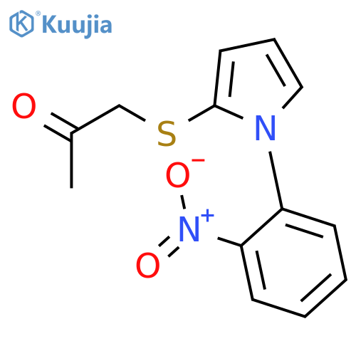 2-Propanone, 1-[[1-(2-nitrophenyl)-1H-pyrrol-2-yl]thio]- structure