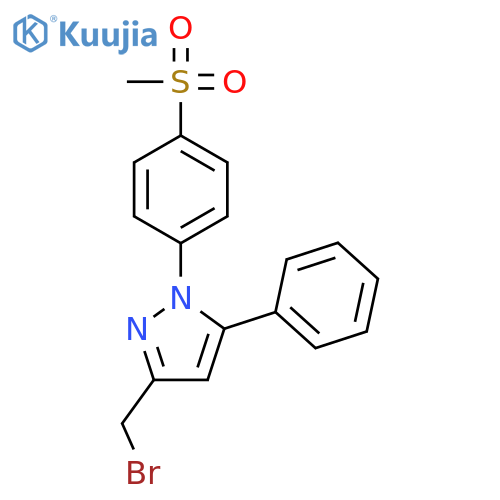 1H-PYRAZOLE, 3-(BROMOMETHYL)-1-[4-(METHYLSULFONYL)PHENYL]-5-PHENYL- structure