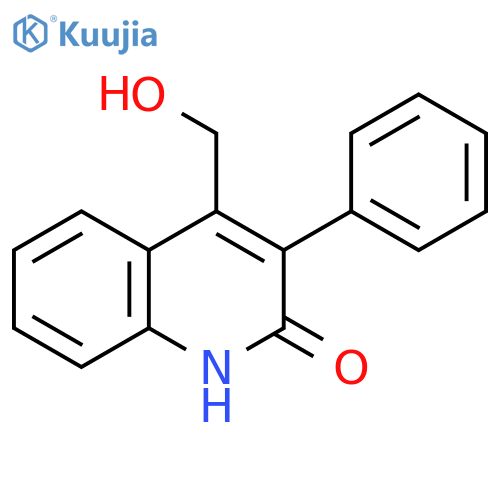 2(1H)-Quinolinone, 4-(hydroxymethyl)-3-phenyl- structure