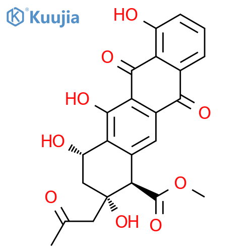 1-Naphthacenecarboxylicacid, 1,2,3,4,6,11-hexahydro-2,4,5,7-tetrahydroxy-6,11-dioxo-2-(2-oxopropyl)-,methyl ester, (1R,2S,4S)- structure