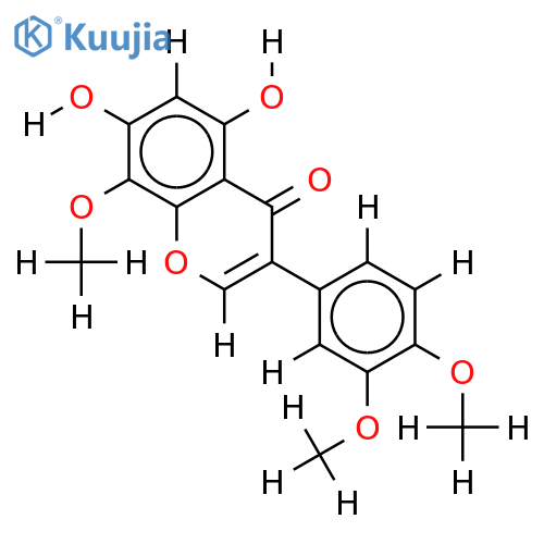 3',4',8-Tri-Me ether-3',4',5,7,8-Pentahydroxyisoflavone structure