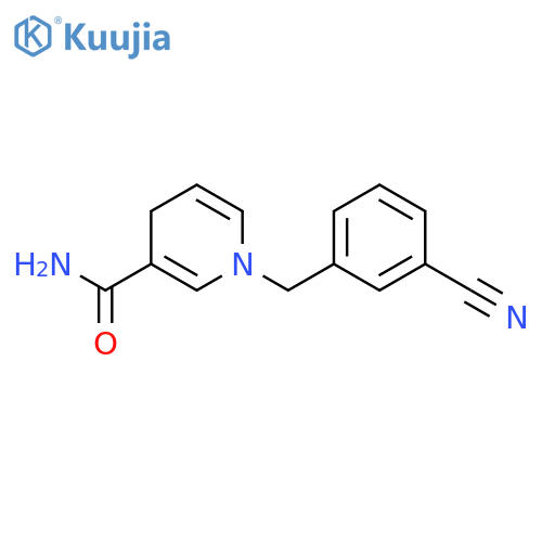 3-PYRIDINECARBOXAMIDE, 1-[(3-CYANOPHENYL)METHYL]-1,4-DIHYDRO- structure