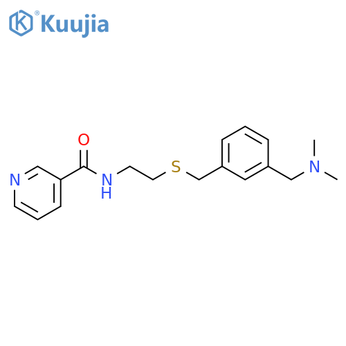 3-Pyridinecarboxamide,N-[2-[[[3-[(dimethylamino)methyl]phenyl]methyl]thio]ethyl]- structure