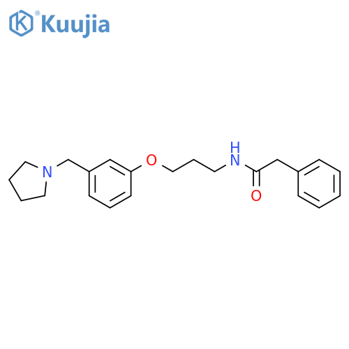 Benzeneacetamide, N-[3-[3-(1-pyrrolidinylmethyl)phenoxy]propyl]- structure