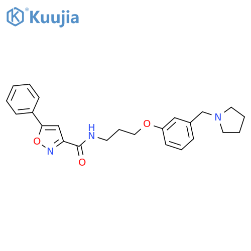 3-Isoxazolecarboxamide,5-phenyl-N-[3-[3-(1-pyrrolidinylmethyl)phenoxy]propyl]- structure