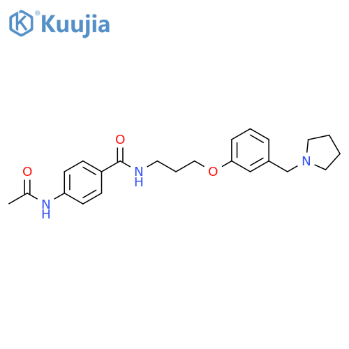 Benzamide,4-(acetylamino)-N-[3-[3-(1-pyrrolidinylmethyl)phenoxy]propyl]- structure