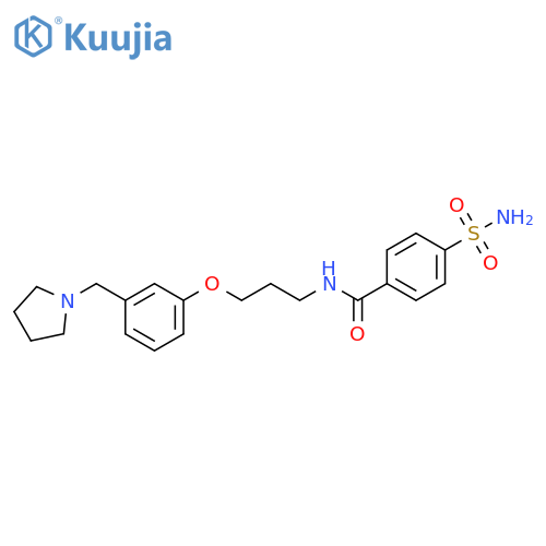Benzamide,4-(aminosulfonyl)-N-[3-[3-(1-pyrrolidinylmethyl)phenoxy]propyl]- structure