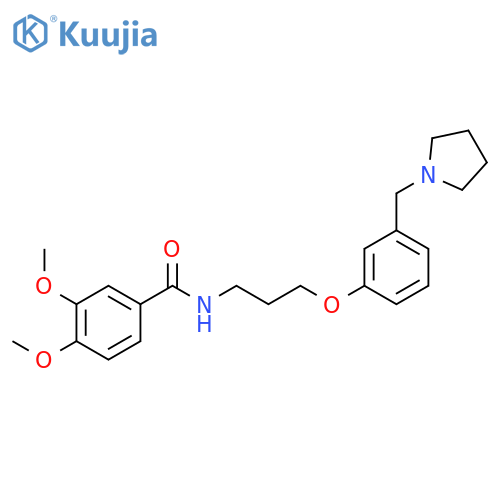 Benzamide,3,4-dimethoxy-N-[3-[3-(1-pyrrolidinylmethyl)phenoxy]propyl]- structure