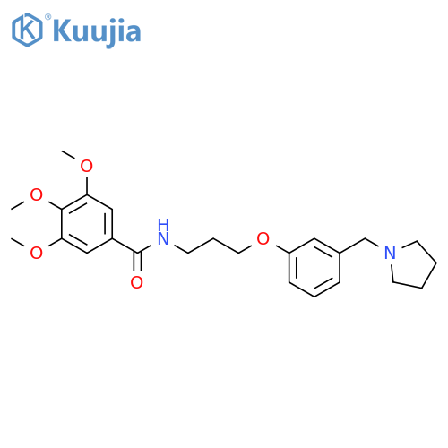 Benzamide,3,4,5-trimethoxy-N-[3-[3-(1-pyrrolidinylmethyl)phenoxy]propyl]- structure