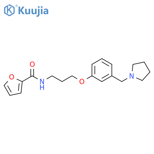 2-Furancarboxamide, N-[3-[3-(1-pyrrolidinylmethyl)phenoxy]propyl]- structure