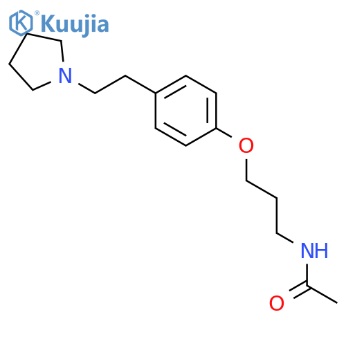 Acetamide, N-[3-[4-[2-(1-pyrrolidinyl)ethyl]phenoxy]propyl]- structure