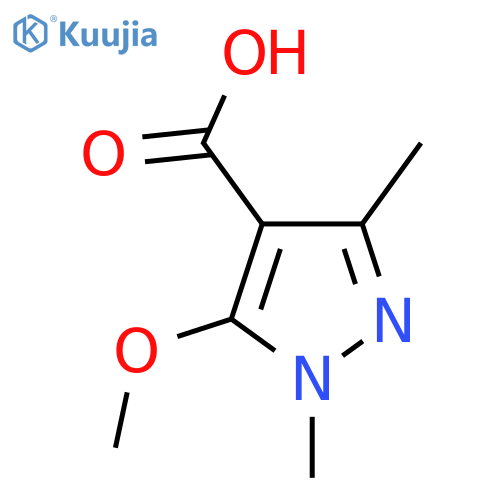 5-methoxy-1,3-dimethyl-1H-pyrazole-4-carboxylic acid structure