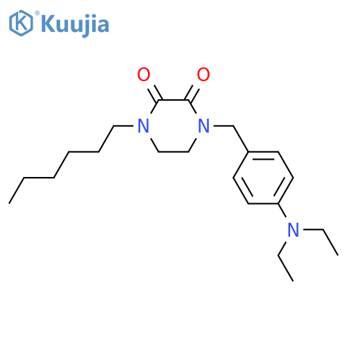 2,3-Piperazinedione,1-[[4-(diethylamino)phenyl]methyl]-4-hexyl- structure