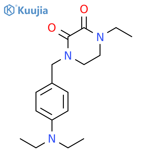 2,3-Piperazinedione, 1-[[4-(diethylamino)phenyl]methyl]-4-ethyl- structure