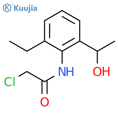 Acetamide, 2-chloro-N-[2-ethyl-6-(1-hydroxyethyl)phenyl]- structure