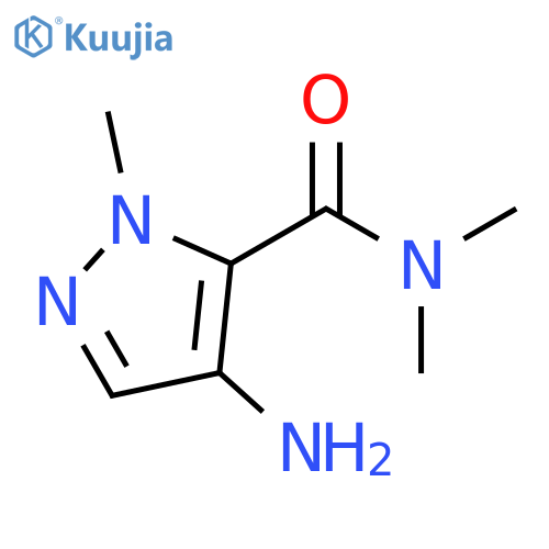 4-amino-N,N,1-trimethyl-1H-pyrazole-5-carboxamide structure