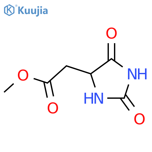 methyl 2-(2,5-dioxoimidazolidin-4-yl)acetate structure
