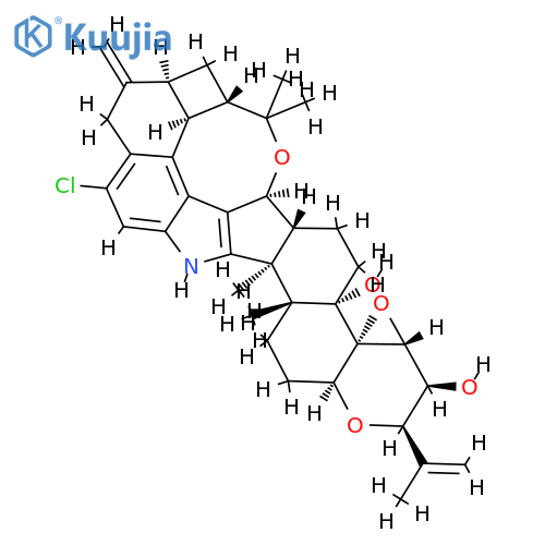 (2R,3S,3aR,4aS,4bS,6aR,7S,7dS,8S,9aS,14bS,14cR,16aS)-12-chloro-14b,14c,17,17-tetramethyl-2-(1-methylethenyl)-10-methylidene-3,3a,5,6,6a,7,7d,8,9,9a,10,11,14,14b,14c,15,16,16a-octadecahydro-2H,4bH-7,8-(epoxymethano)cyclobuta[5,6]benzo[1,2-e]oxireno[4',4a'] structure