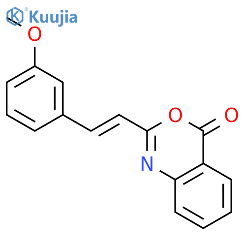 2-[(E)-2-(3-methoxyphenyl)ethenyl]-4H-3,1-benzoxazin-4-one structure