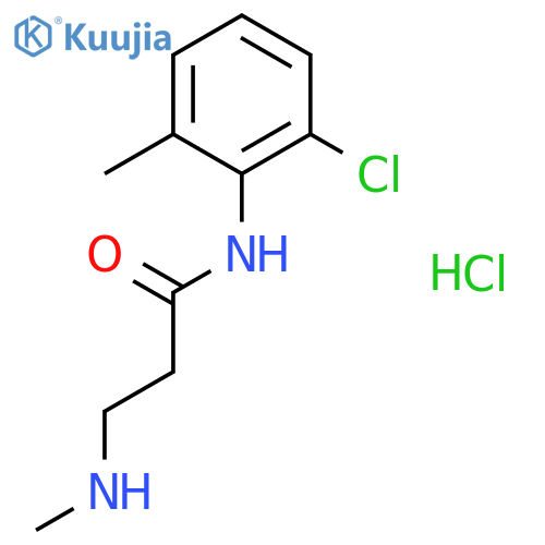 N-(2-chloro-6-methylphenyl)-N~3~-methyl-beta-alaninamide hydrochloride structure