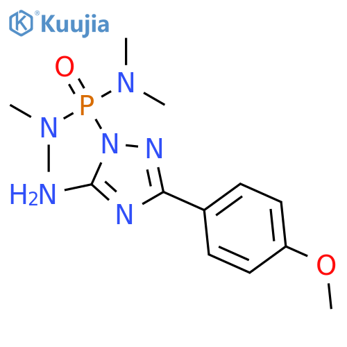 2-[bis(dimethylamino)phosphoryl]-5-(4-methoxyphenyl)-1,2,4-triazol-3-amine structure