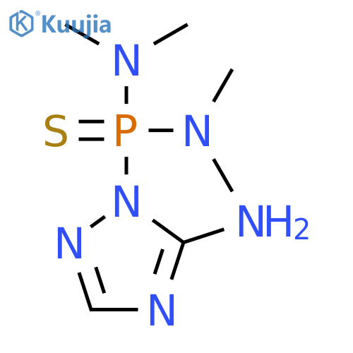 P-(5-amino-1H-1,2,4-triazol-1-yl)-N,N,N',N'-tetramethylphosphonothioic diamide structure