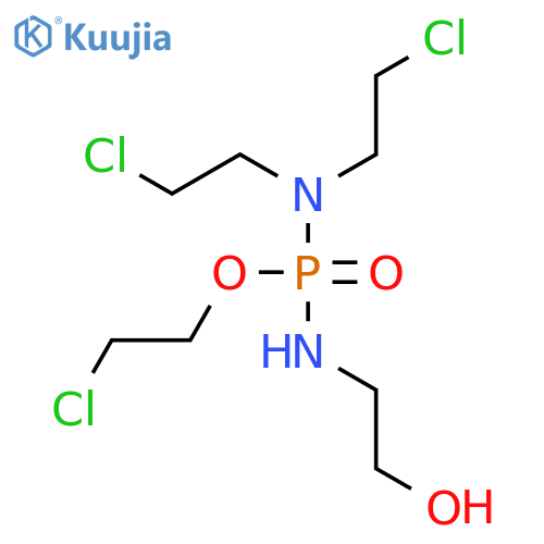 2-chloroethyl N,N-bis(2-chloroethyl)-N'-(2-hydroxyethyl)diamidophosphate structure