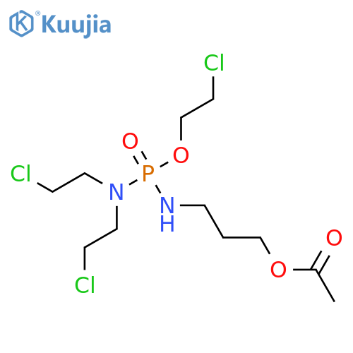 3-({[bis(2-chloroethyl)amino](2-chloroethoxy)phosphoryl}amino)propyl acetate structure