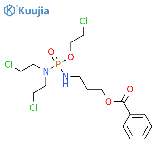 3-({[bis(2-chloroethyl)amino](2-chloroethoxy)phosphoryl}amino)propyl benzoate structure