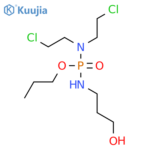 propyl N,N-bis(2-chloroethyl)-N'-(3-hydroxypropyl)diamidophosphate structure