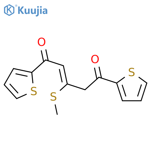 2-Pentene-1,5-dione, 3-(methylthio)-1,5-di-2-thienyl- structure