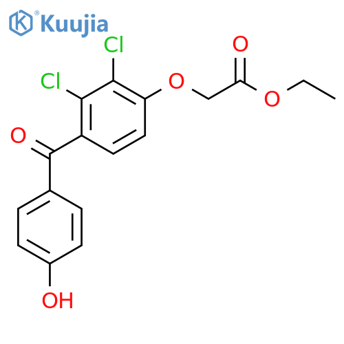 Acetic acid, [2,3-dichloro-4-(4-hydroxybenzoyl)phenoxy]-, ethyl ester structure