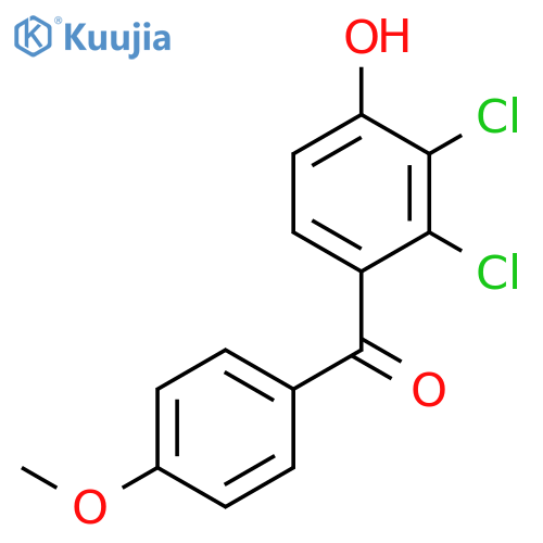 (2,3-Dichloro-4-hydroxyphenyl)(4-methoxyphenyl)methanone structure