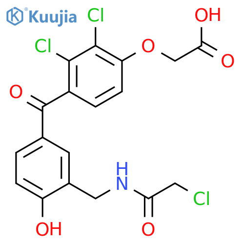 ACETIC ACID, [2,3-DICHLORO-4-[3-[[(CHLOROACETYL)AMINO]METHYL]-4-HYDROXYBENZOYL]PHENOXY]- structure