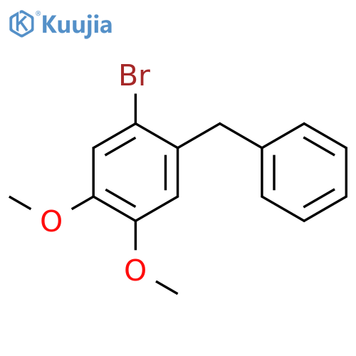 BENZENE, 1-BROMO-4,5-DIMETHOXY-2-(PHENYLMETHYL)- structure