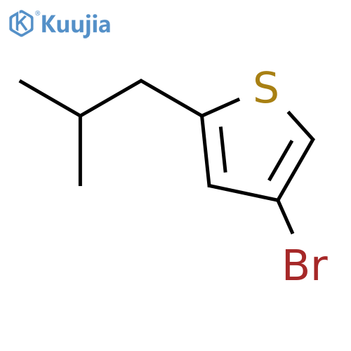 Thiophene, 4-bromo-2-(2-methylpropyl)- structure