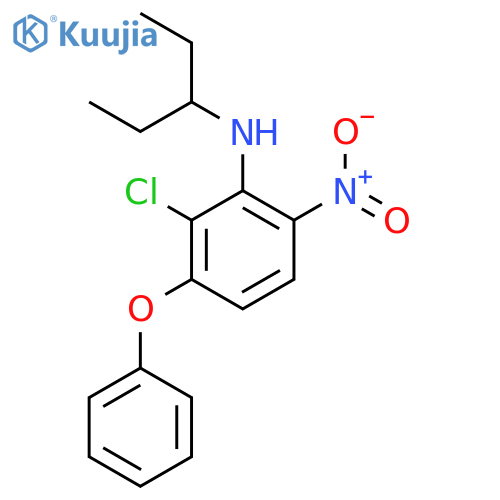 Benzenamine, 2-chloro-N-(1-ethylpropyl)-6-nitro-3-phenoxy- structure