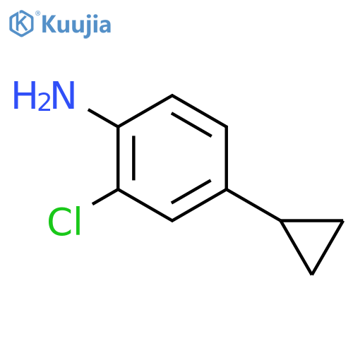 Benzenamine, 2-chloro-4-cyclopropyl- structure