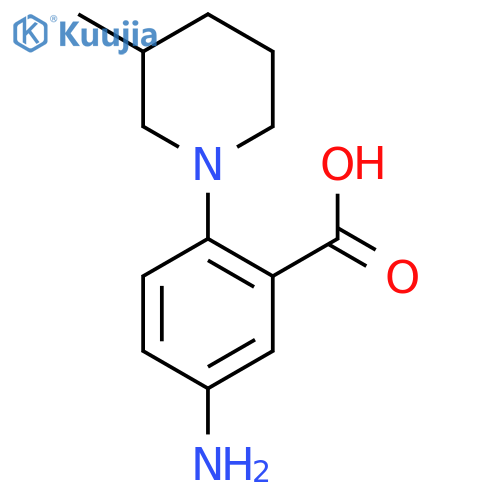 5-Amino-2-(3-methyl-1-piperidinyl)benzoic Acid structure