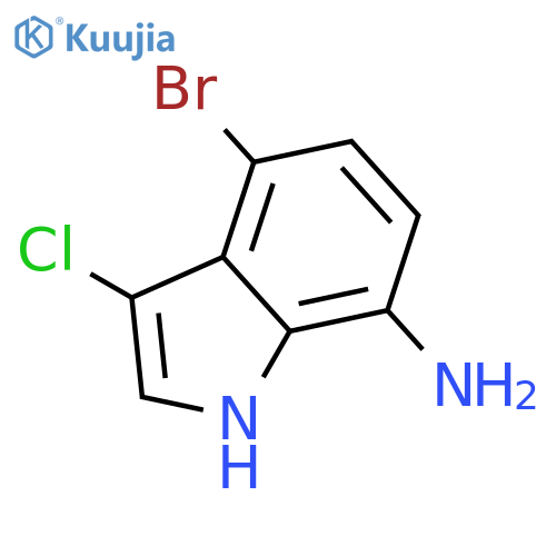 1H-Indol-7-amine, 4-bromo-3-chloro- structure