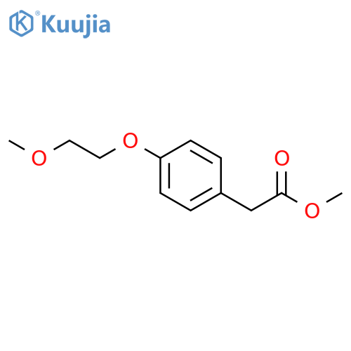 Benzeneacetic acid, 4-(2-methoxyethoxy)-, methyl ester structure