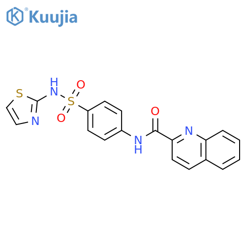 2-Quinolinecarboxamide, N-[4-[(2-thiazolylamino)sulfonyl]phenyl]- structure