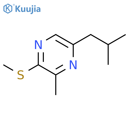 Pyrazine, 3-methyl-5-(2-methylpropyl)-2-(methylthio)- structure